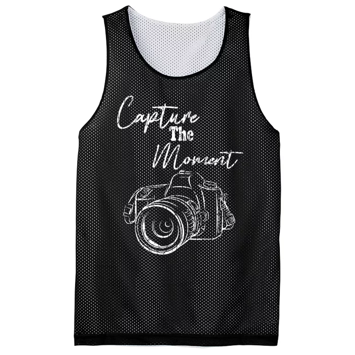 Capture The Moment Funny Photography Photographer Graphic Mesh Reversible Basketball Jersey Tank