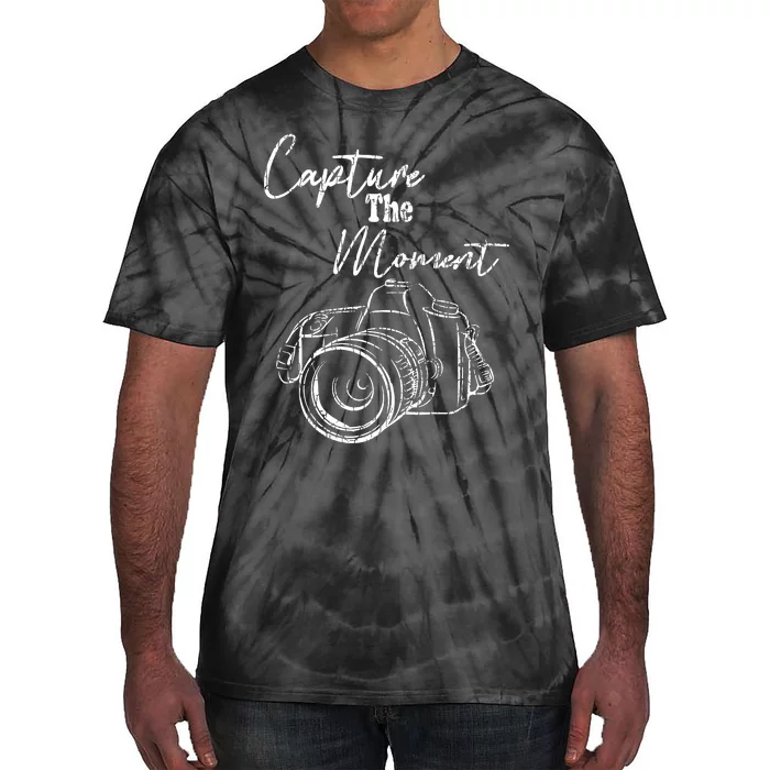 Capture The Moment Funny Photography Photographer Graphic Tie-Dye T-Shirt