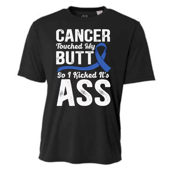 Cancer Touched My Butt so I Kicked it's Ass Colon Cancer Cooling Performance Crew T-Shirt