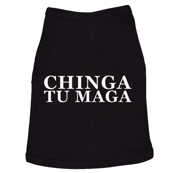 Chinga Tu Maga Anti Trump Mexican Spanish Latin Word Doggie Tank