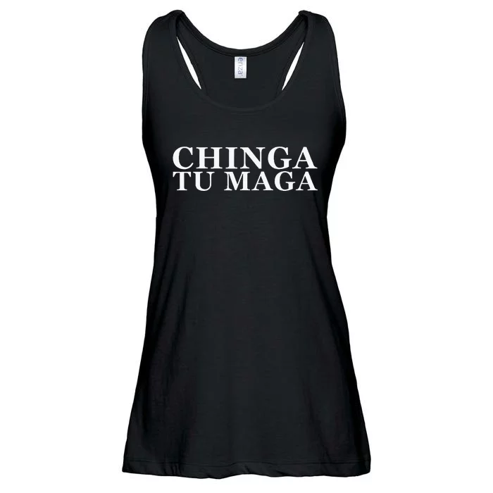 Chinga Tu Maga Anti Trump Mexican Spanish Latin Word Ladies Essential Flowy Tank