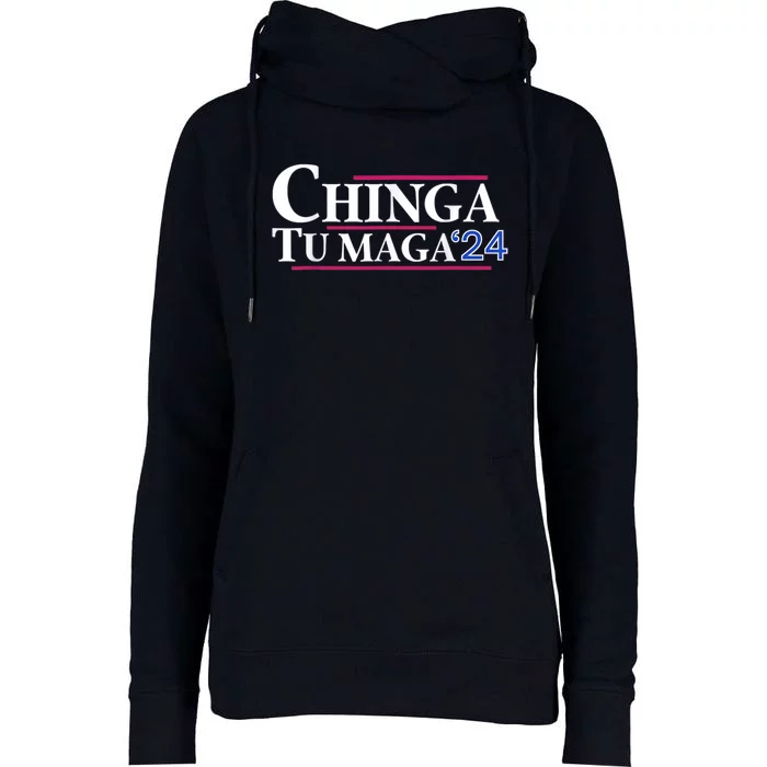 Chinga Tu Maga Womens Funnel Neck Pullover Hood