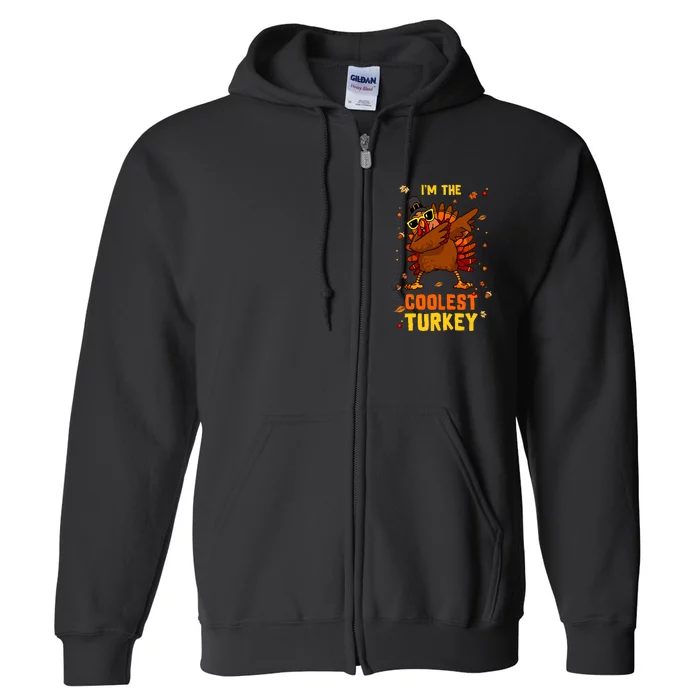 Coolest Turkey Matching Family Group Thanksgiving Party Pj Full Zip Hoodie