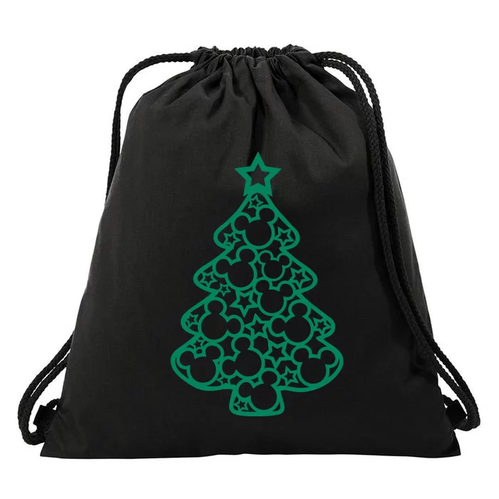 Christmas Tree Mouse Mice Holiday Season Xmas Drawstring Bag