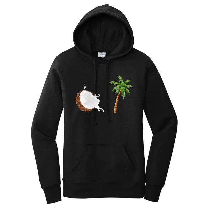 Coconut Tree Meme Patriotic Kamala Statement Usa Democrat Women's Pullover Hoodie