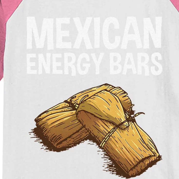 Cool Tamale Masa Corn Flour Fiesta Energy Bar Kids Colorblock Raglan Jersey