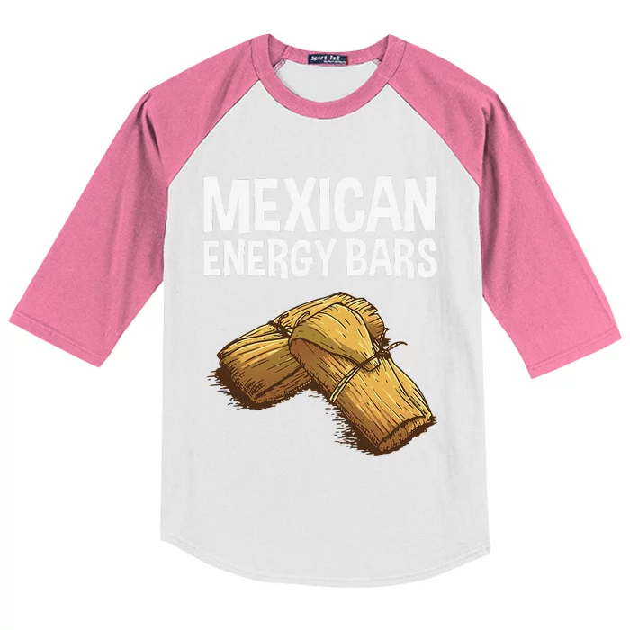 Cool Tamale Masa Corn Flour Fiesta Energy Bar Kids Colorblock Raglan Jersey