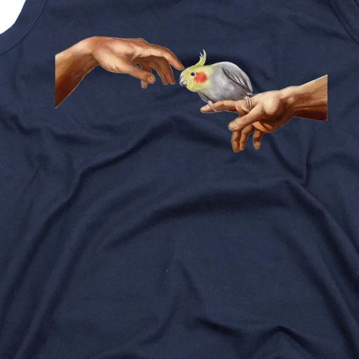 Cockatiel Touch Michelangelo Birb Parrot Hand Scritch Tank Top