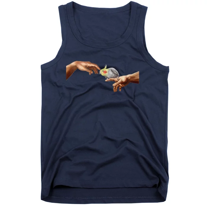 Cockatiel Touch Michelangelo Birb Parrot Hand Scritch Tank Top