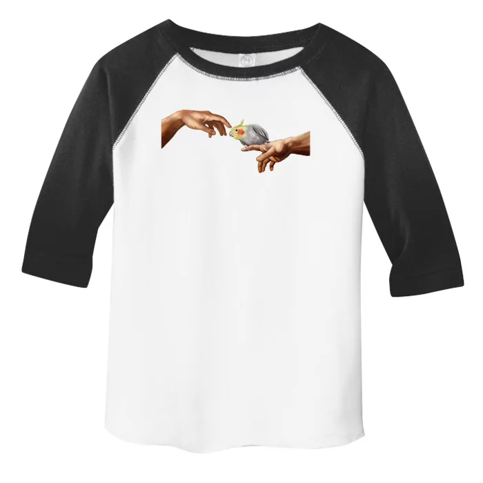 Cockatiel Touch Michelangelo Birb Parrot Hand Scritch Toddler Fine Jersey T-Shirt