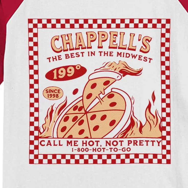 Chappell The Midwest Call Me Hot Retro Pizza Hot To Go Gift Kids Colorblock Raglan Jersey