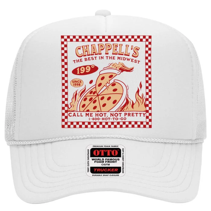 Chappell The Midwest Call Me Hot Retro Pizza Hot To Go Gift High Crown Mesh Trucker Hat