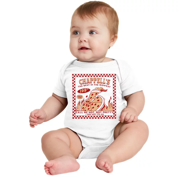 Chappell The Midwest Call Me Hot Retro Pizza Hot To Go Gift Baby Bodysuit