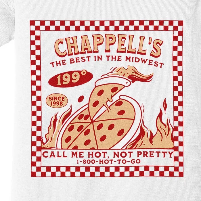 Chappell The Midwest Call Me Hot Retro Pizza Hot To Go Gift Baby Bodysuit