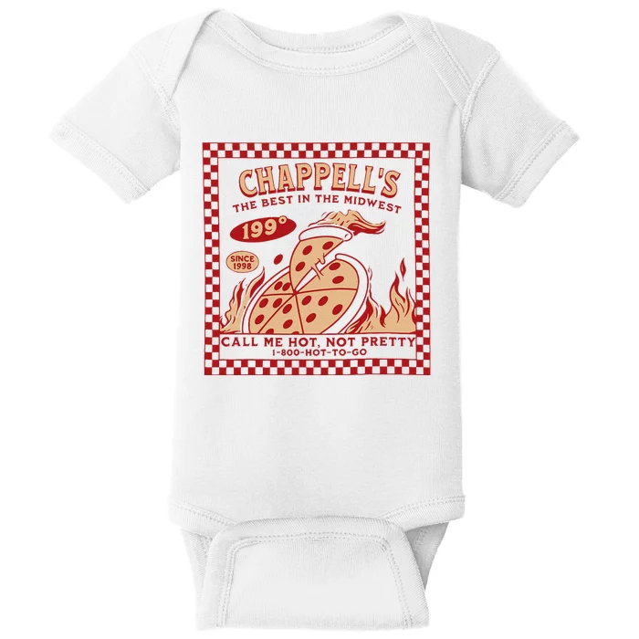 Chappell The Midwest Call Me Hot Retro Pizza Hot To Go Gift Baby Bodysuit