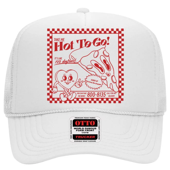 Chappell The Midwest Call Me Hot Retro Pizza Hot To Go High Crown Mesh Trucker Hat