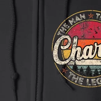 Charlie The Man The Myth The Legend Personalized Name Full Zip Hoodie