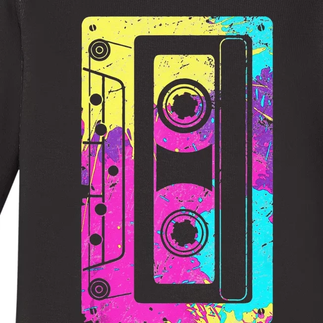 Cassette Tape Mixtape 80s And 90s Costume Baby Long Sleeve Bodysuit