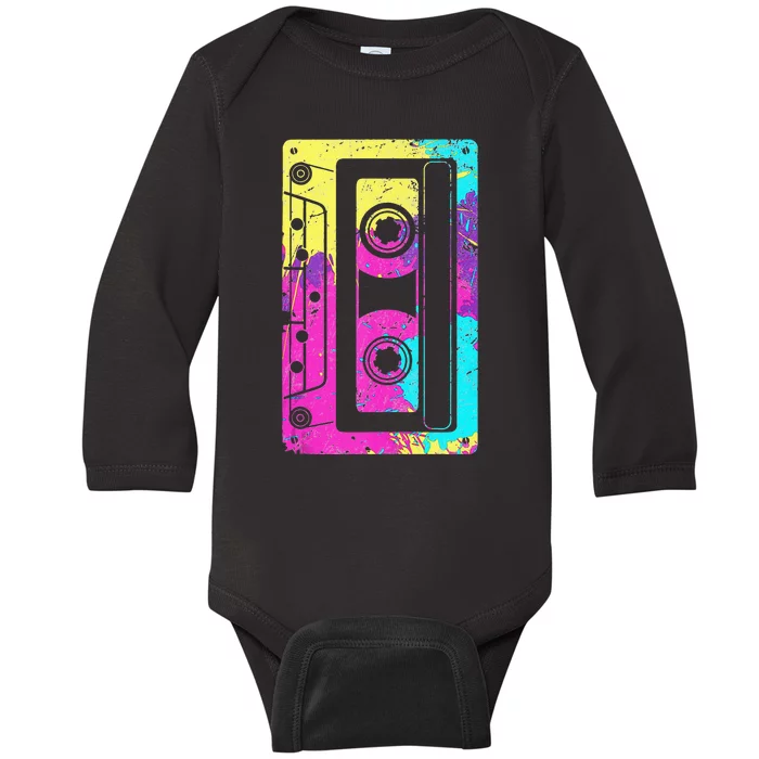 Cassette Tape Mixtape 80s And 90s Costume Baby Long Sleeve Bodysuit