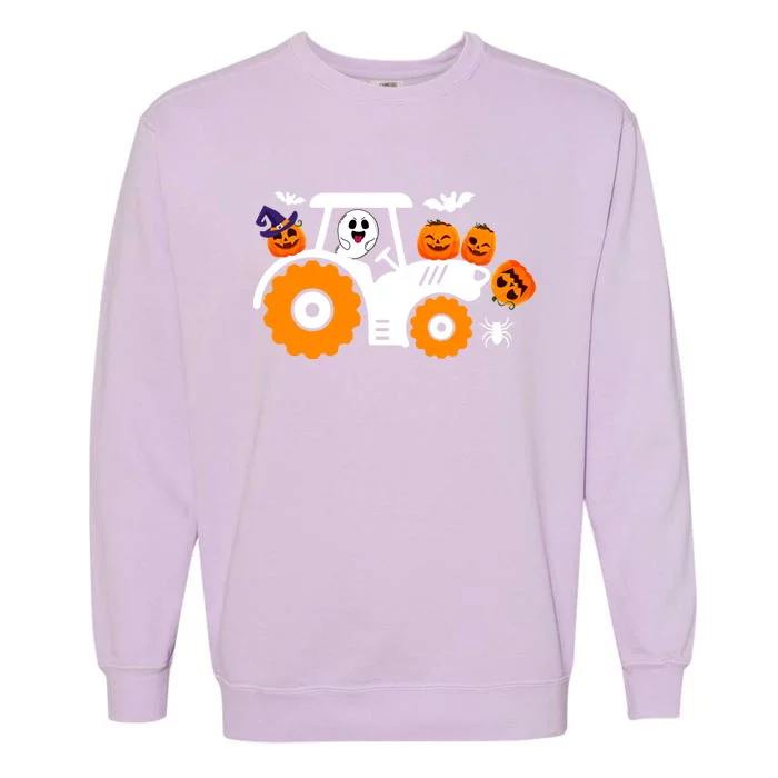 Cute Truck Monster Boo Ghosgift Funny Pumpkin Halloween Great Gift Garment-Dyed Sweatshirt