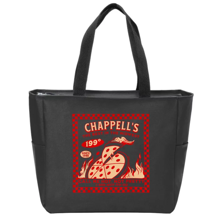 Chappell The Midwest Call Me Hot Retro Pizza Hot To Go Zip Tote Bag