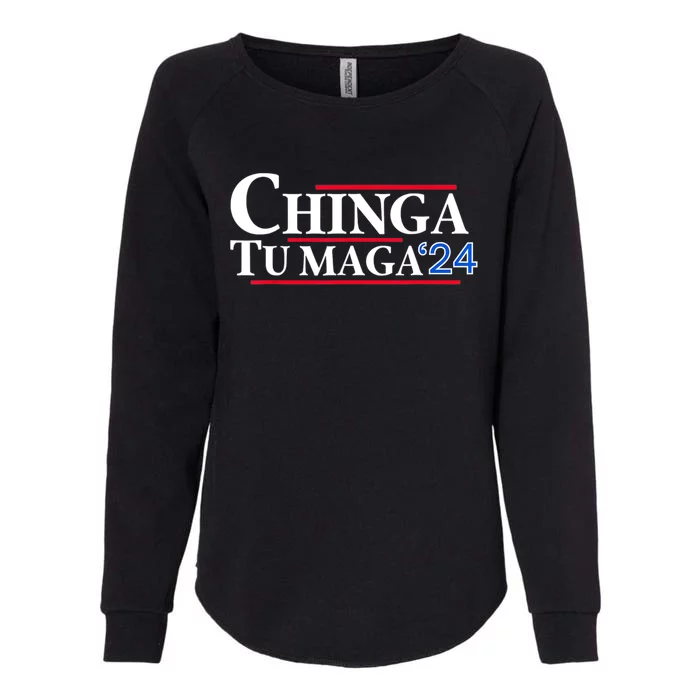 Chinga Tu Maga 24 Womens California Wash Sweatshirt