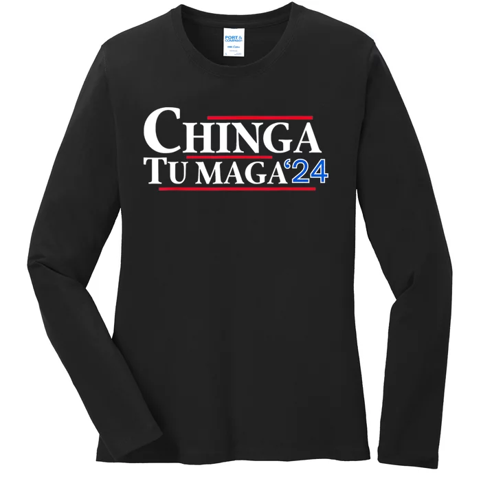 Chinga Tu Maga 24 Ladies Long Sleeve Shirt