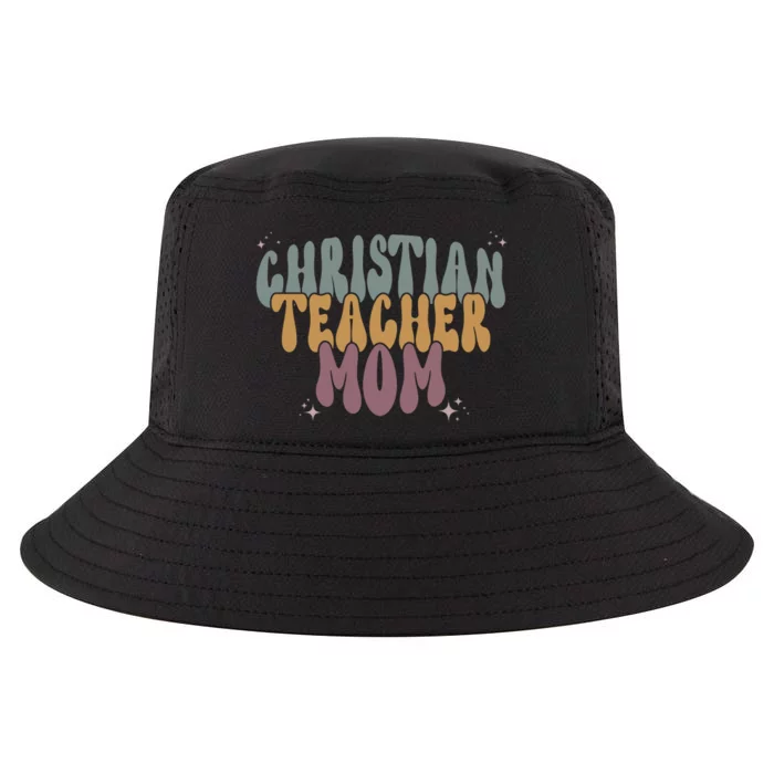 Christian Teacher Mom Retro Cool Comfort Performance Bucket Hat