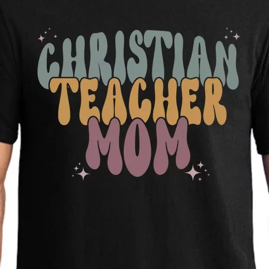 Christian Teacher Mom Retro Pajama Set