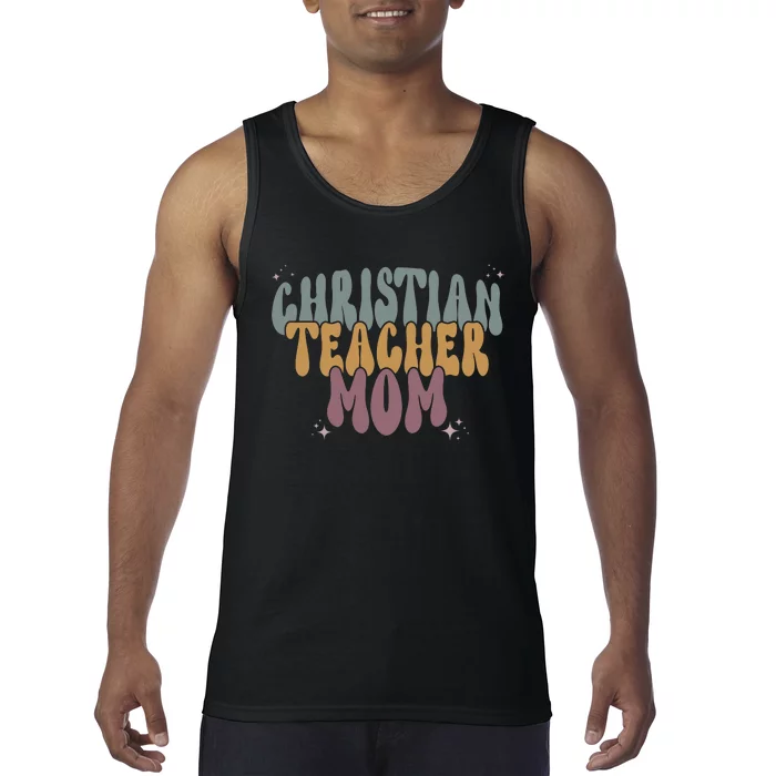 Christian Teacher Mom Retro Tank Top