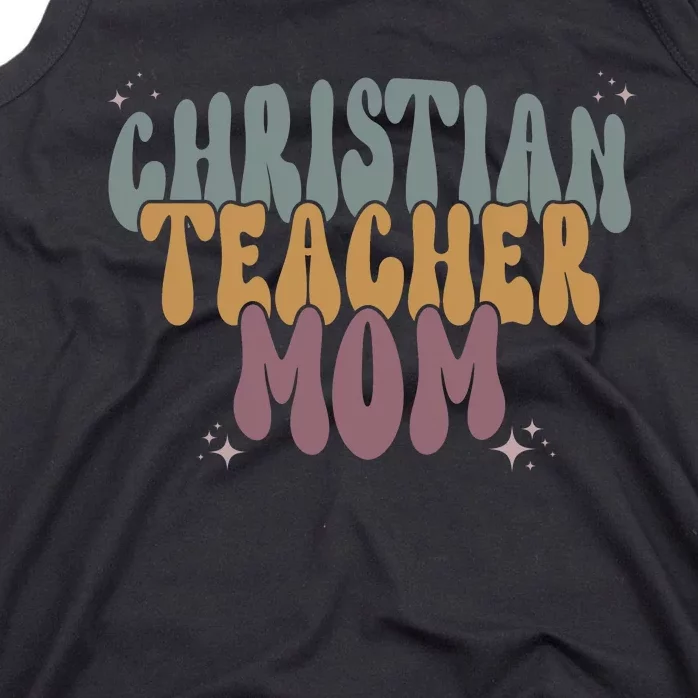 Christian Teacher Mom Retro Tank Top