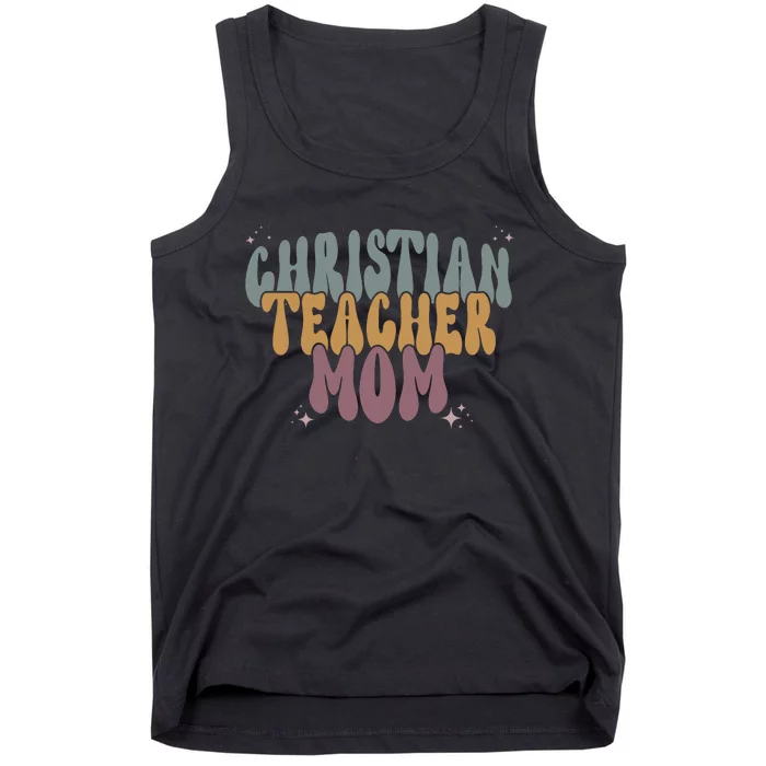 Christian Teacher Mom Retro Tank Top