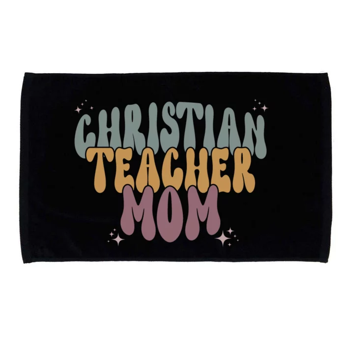 Christian Teacher Mom Retro Microfiber Hand Towel