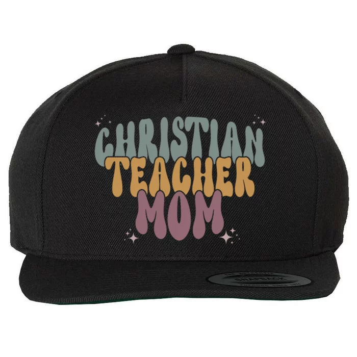 Christian Teacher Mom Retro Wool Snapback Cap