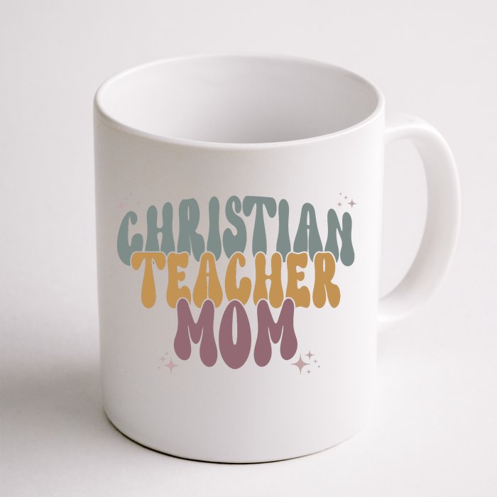 Christian Teacher Mom Retro Front & Back Coffee Mug