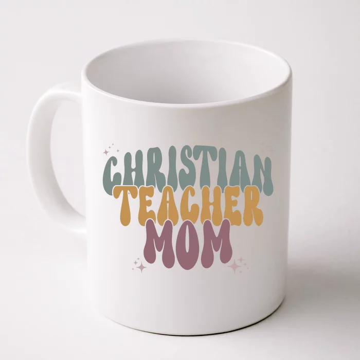 Christian Teacher Mom Retro Front & Back Coffee Mug