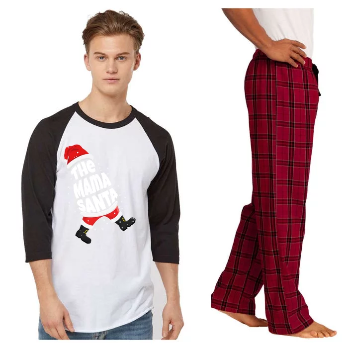 Christmas The Mama Santa Family Christmas Mama Santa Claus Gift Raglan Sleeve Pajama Set