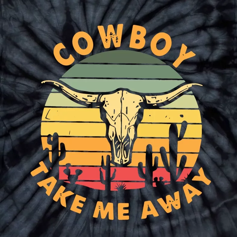 Cowboy Take Me Away Western Graphic Tie-Dye T-Shirt