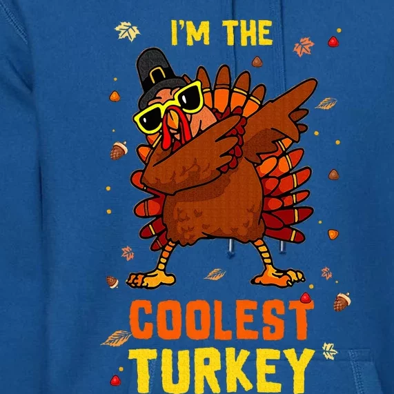 Coolest Turkey Matching Family Group Thanksgiving Party PJ Premium Hoodie