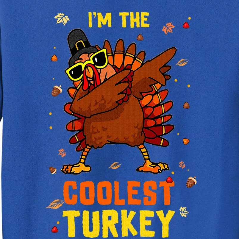 Coolest Turkey Matching Family Group Thanksgiving Party PJ Tall Sweatshirt