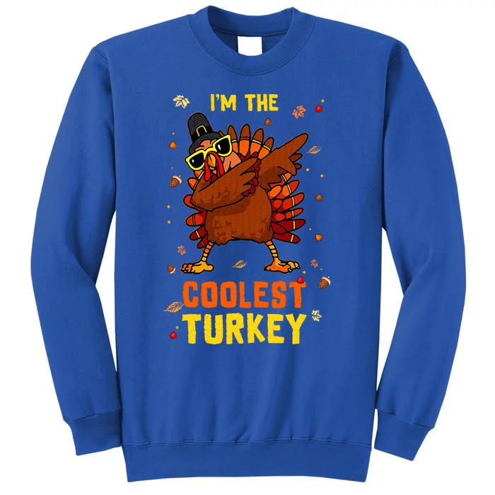 Coolest Turkey Matching Family Group Thanksgiving Party PJ Tall Sweatshirt