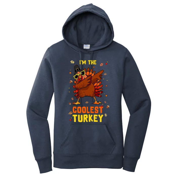 Coolest Turkey Matching Family Group Thanksgiving Party PJ Women's Pullover Hoodie