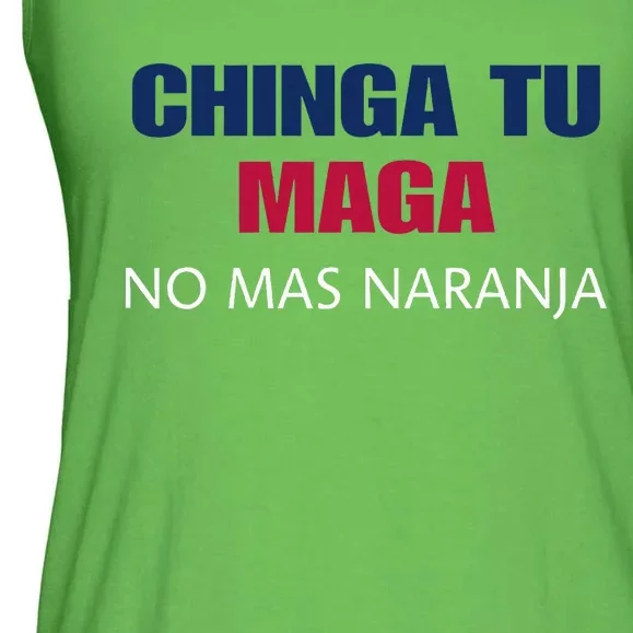 Chinga Tu Maga No Mas Naranja Funny Apparel Ladies Essential Flowy Tank