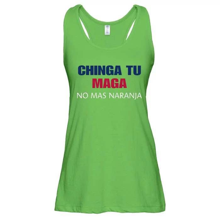 Chinga Tu Maga No Mas Naranja Funny Apparel Ladies Essential Flowy Tank