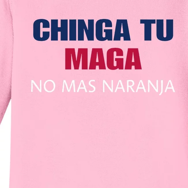 Chinga Tu Maga No Mas Naranja Funny Apparel Baby Long Sleeve Bodysuit