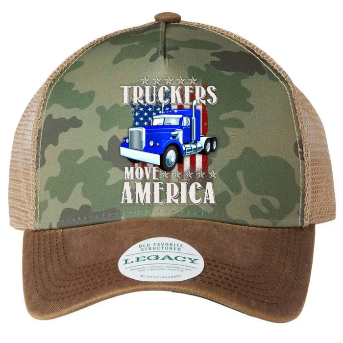 Cool Truckers Move America Semi Truck Distressed Flag Legacy Tie Dye Trucker Hat