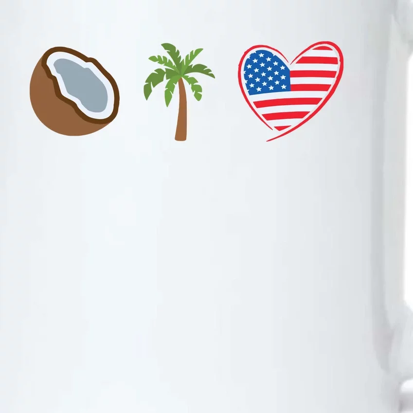 Coconut Tree Meme Patriotic Kamala Statement Usa Democrat Black Color Changing Mug