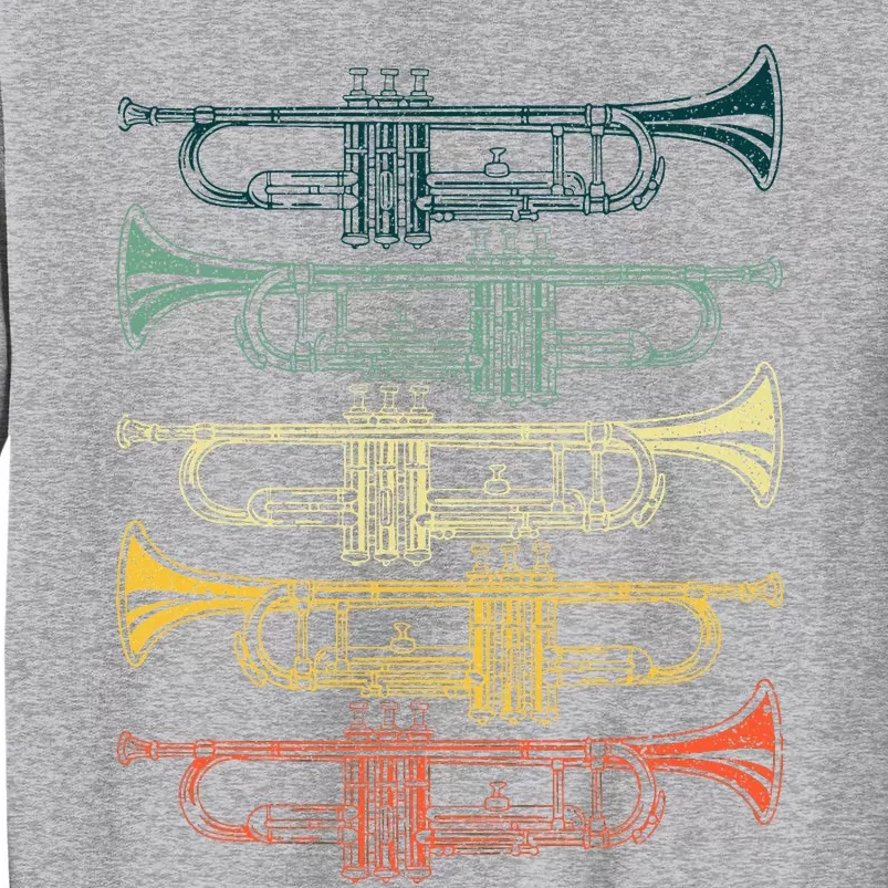 Cool Trumpet Marching Band Musician Jazz Music Tall Sweatshirt