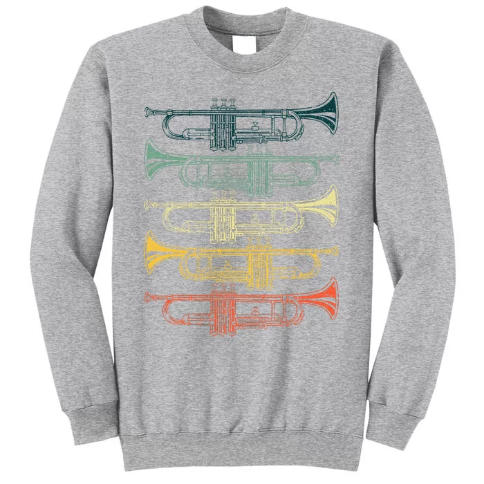 Cool Trumpet Marching Band Musician Jazz Music Tall Sweatshirt