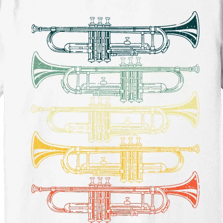 Cool Trumpet Marching Band Musician Jazz Music Premium T-Shirt